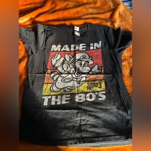 Super Mario Bros Black Graphic T-Shirt